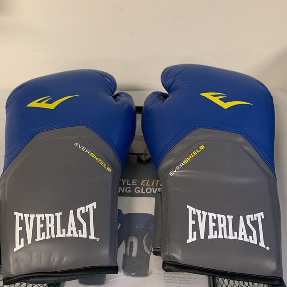 Everlast Pro Style Elite Training Gloves 16 oz - Blue - Picture 3 of 4